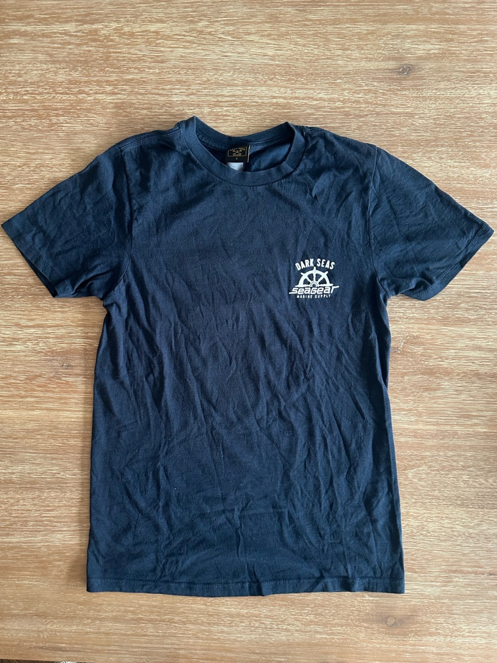 Dark Seas Navy Short-Sleeve Logo Tee for Men